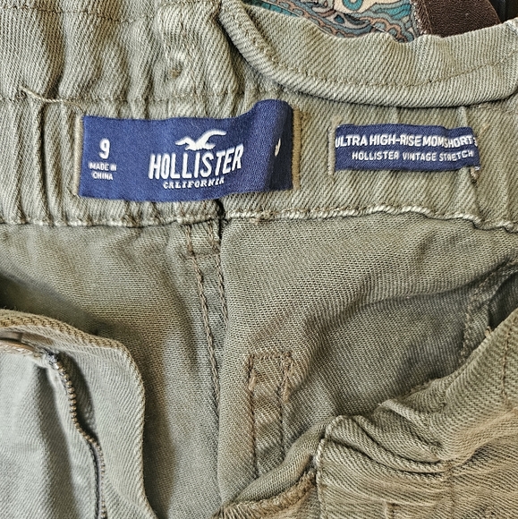 Hollister Army green size 9 ultra high waisted mom short - Picture 2 of 2